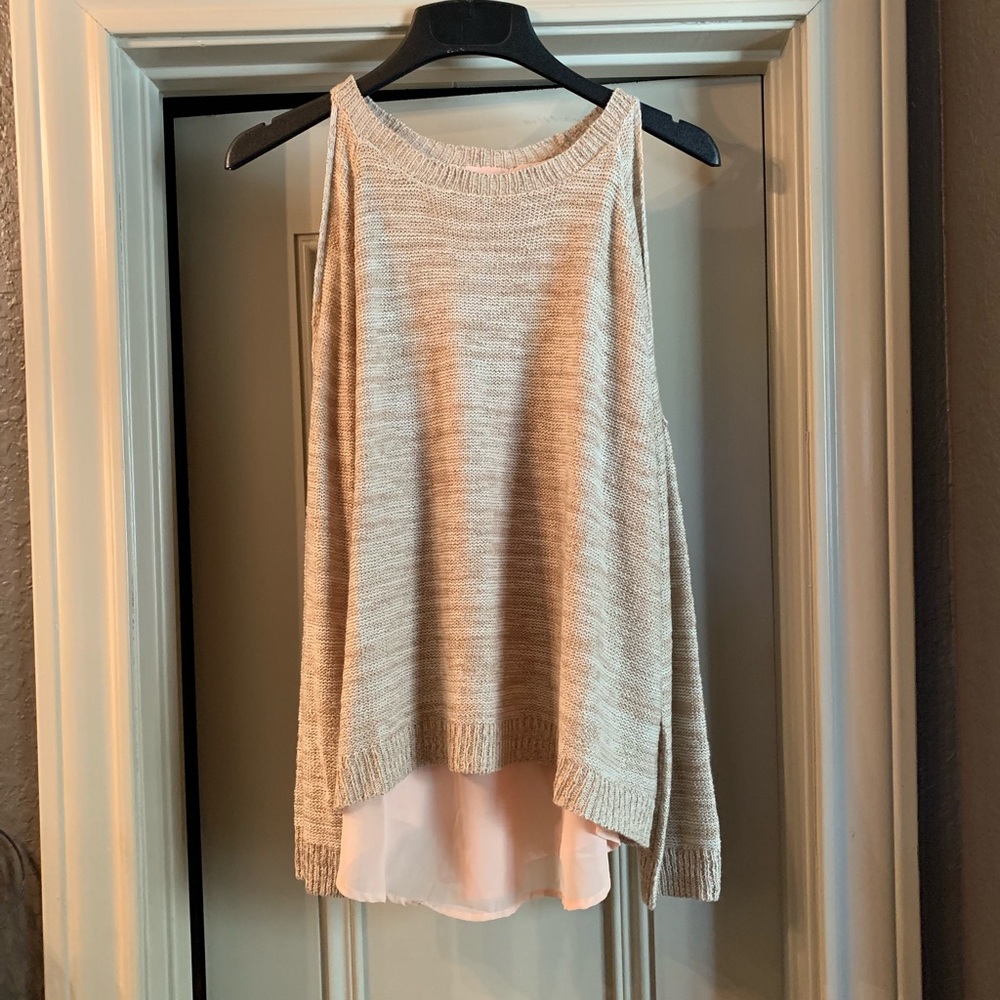 Open shoulder sweater